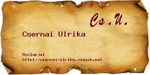 Csernai Ulrika névjegykártya